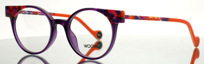 WOOW Say Yes 1 0264 Violet Fonce Womens Round Full Rim Eyeglasses 46-18-143 B:41