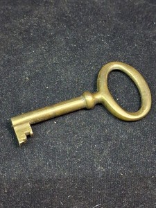 Antique Solid Brass Hollow Barrel Key