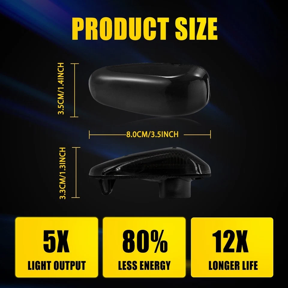 Luces LED laterales de flujo secuencial Ambe para Mercedes Clase SLK R170 1996-04 Foto 3 de 4