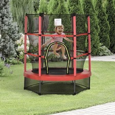 4.5ft Kids Trampoline with Enclosure Net Springless Indoor Trampoline Ages 3 6