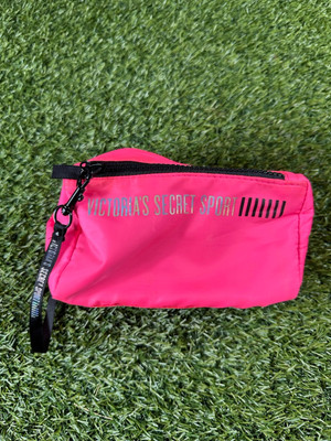 RARE Victoria's Secret Victoria Sport Pink Small Gym Bag Wristlet Makeup  Zip