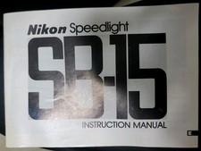 Nikon Speedlight SB-15 instruction manual