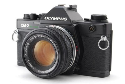 【EXC+++++ 】Olympus OM2 Spot Program SLR 35mm Film Camera Black  50mm f/1.8 Lens