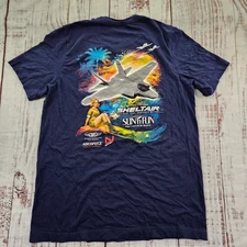 Sheltair Sun N Fun Aerospace Expo 2016 Blue Short Sleeve Cotton T-Shirt Men's L
