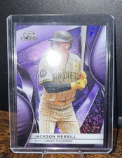 2025 Topps Chrome Black Jackson Merrill #14 Purple Refractor /75