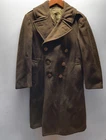 VINTAGE WWII WW2 Green Wool Army Trench Coat Overcoat Military