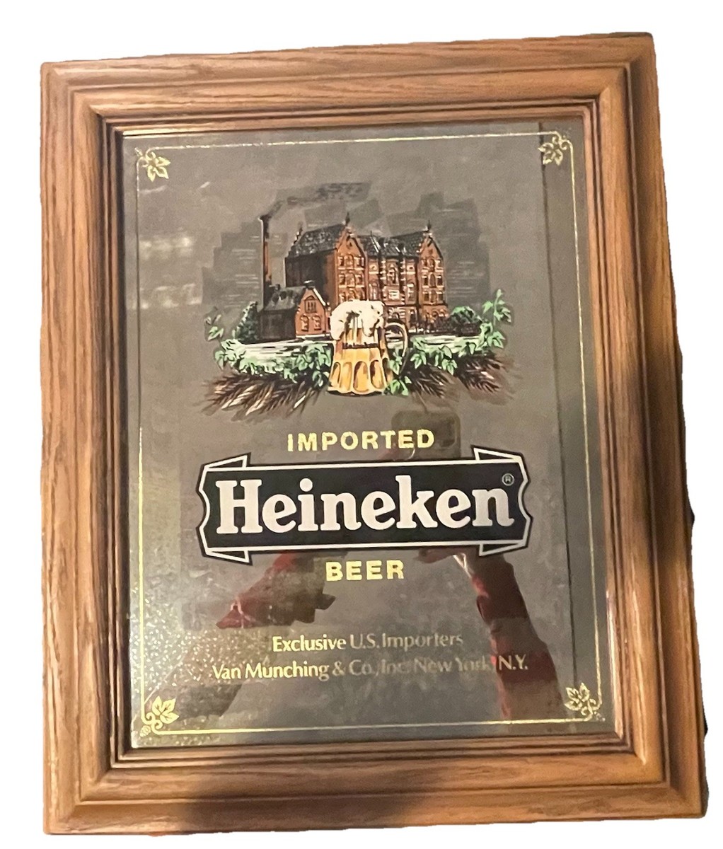 Heineken Beer Bar Decor Vintage / Antique Framed Mirror | eBay
