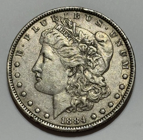 1884 Morgan Silver Dollar (90% Silver) ~ AU