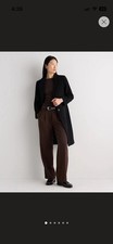 Quince Medium Wool Cashmere Single Breasted Wool Coat Black Classic! NWT