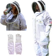 3 Layer Bee Suit with Fencing Veil One Pair Gloves Sting Proof Ventilated Beekee