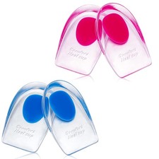 4 Pack Gel Heel Pads for Achilles Tendonitis  Plantar Fasciitis Relief