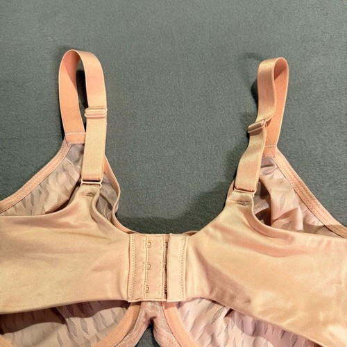 Wacoal Full Coverage Unlined Underwire Bra Nude 36DDD Sheer Mesh Support - Picture 4 of 6