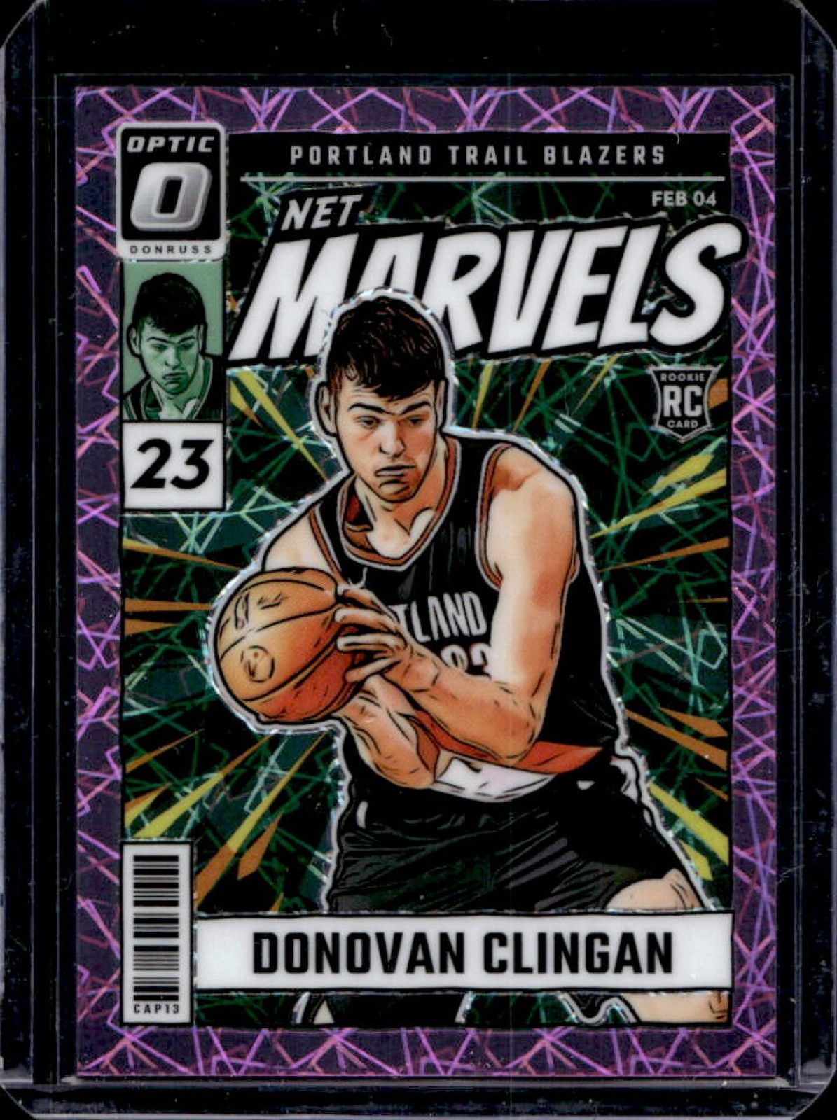 2024-25 Donruss Optic Donovan Clingan Net Marvels RC Pink Velocity #5/79