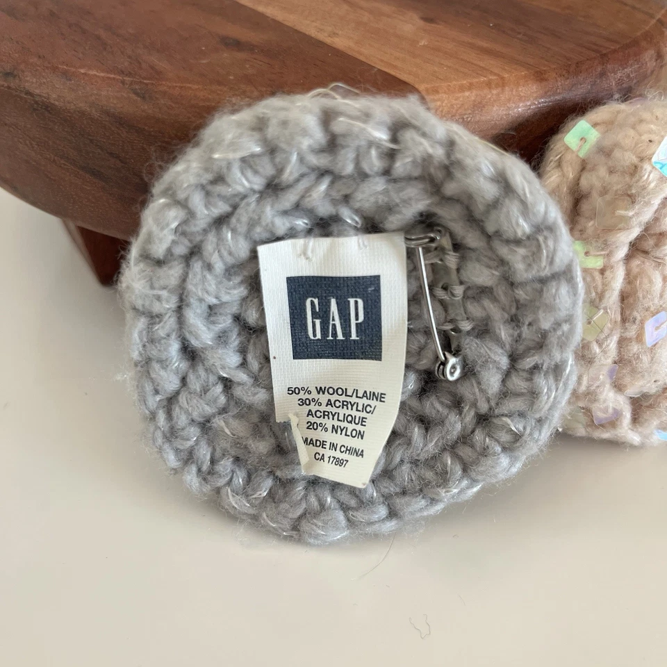 Lote de 3 broches flor ganchillo lentejuelas Y2K GAP pin roseta coqueta McBling Foto 3 de 4