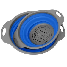 Collapsible Colander Set of 2 PCS Collapsible Strainer Space-Saving Kitchen F