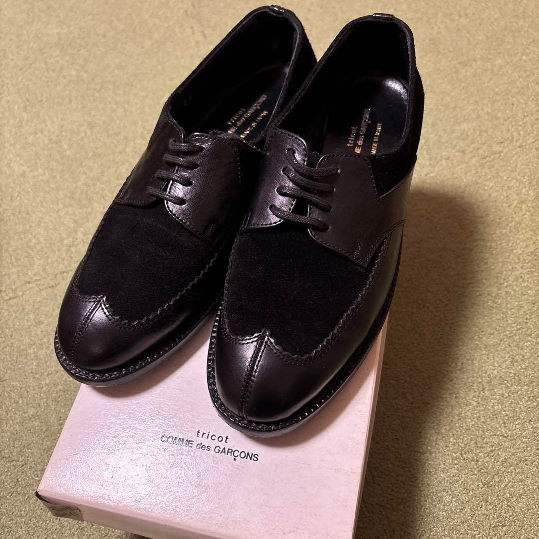 SAOLA Scarpe Comme des Garçons scamosciate e pelle 23 cm suola in gomma antiscivolo