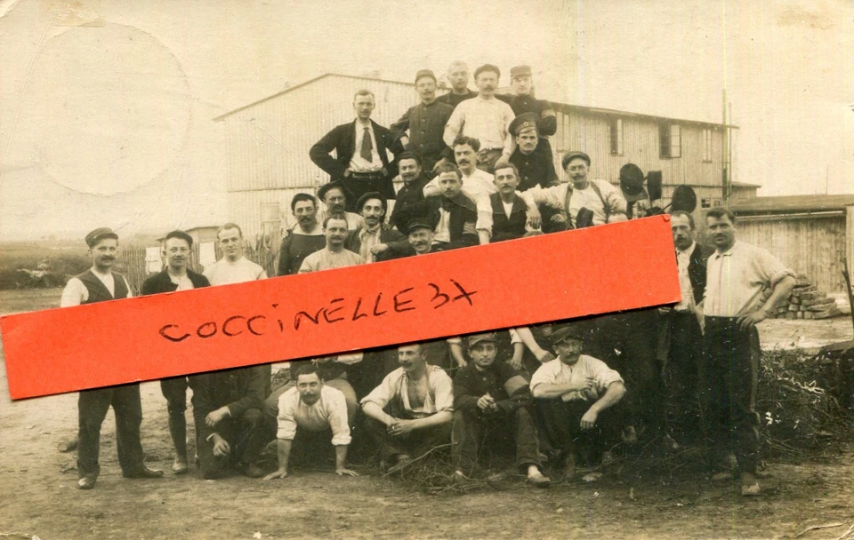 Carte PHoto Militaire Kriegsgefangene Baden Moor Soltau Ecrit Couvin Belgique - Photo 1/3
