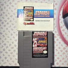 JEOPARDY 25th Anniversary edition Game for Nintendo NES Cartridge w/ Manual