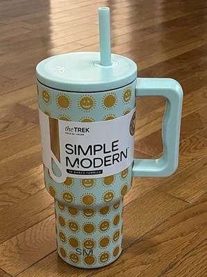 Simple Modern 30oz Insulated Stainless Trek Tumbler Straw Lid Poolside Pumpkin