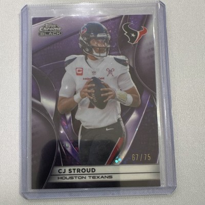 Topps 2024 Chrome Black CJ Stroud Texans #42 Serial Numbered 67/75