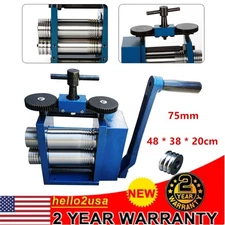 Manual Combination Rolling Mill Machine Jewelry Metal Tools Equipments NEW 75mm