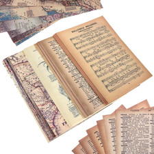 120 Pcs Vintage Scrapbook Paper Sheets for Junk Journal