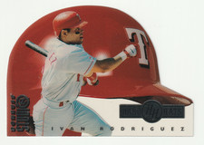 IVAN RODRIGUEZ 1997 STUDIO/ HARD HATS #1 OF 24 DIE CUT #2271/5000  TEXAS RANGERS