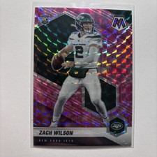 2021 Mosaic Zach Wilson RC Pink Camo Rookie Card SP