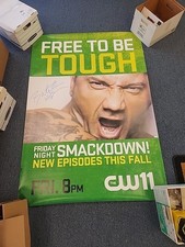 BAUTISTA SIGNED 48x69 Promo PRINT POSTER  JSA COA-  Friday Night Smackdown