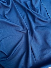 70s Polyester Double Knit Deep Blue Textured Pant Weight 60" Wide X 40" Long