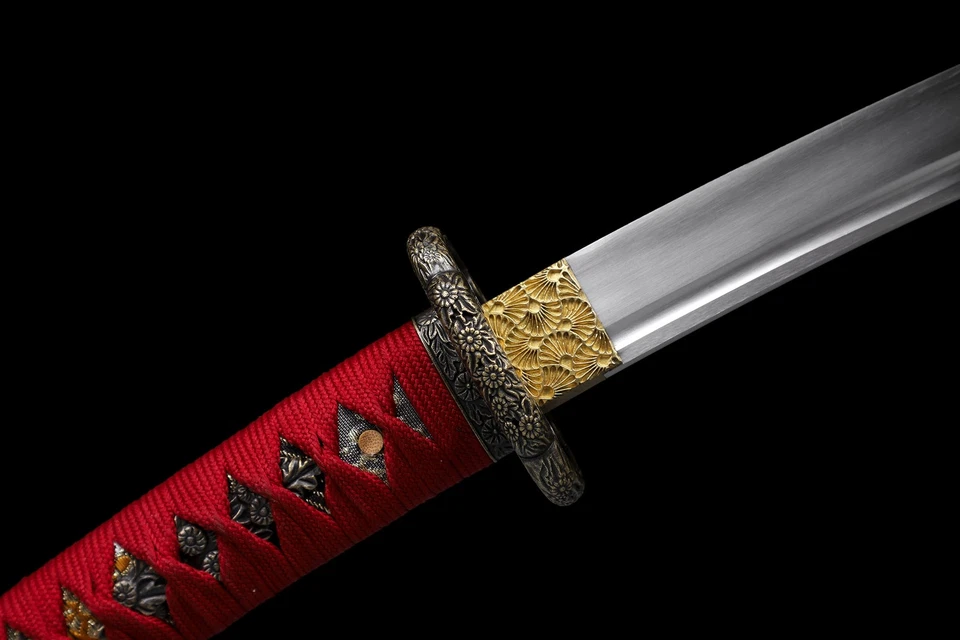 Red T10 Sharp Japanese Samurai Katana Battle Ready Real Tachi Sword Large Radian - Image 4 of 4