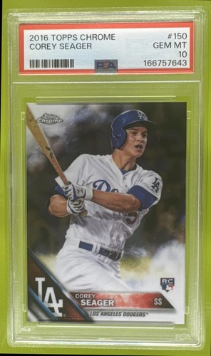 2016 Topps Chrome Corey Seager #150 RC Los Angeles Dodgers PSA 10