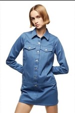 Zara Button Front Cotton Mini Dress