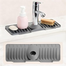 Silicone Kitchen Sink Faucet Mat Splash Guard Water Draining Counter Protector
