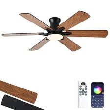 52 Inch Ceiling Fans with Lights, Low Profile Ceiling Fan with Light and Remo...