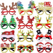Christmas Glasses Holiday Party Frames Christmas Decoration Accessories Costume