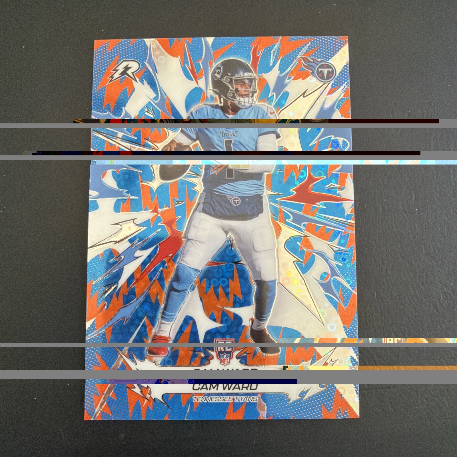 2025 Topps Resurgence - Cam Ward #194 Blue & Orange Spark (RC) Titans