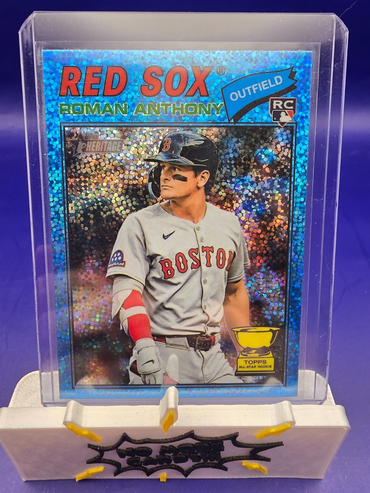2026 Topps Heritage - Roman Anthony #86 Chrome Light Blue Sparkle Refractor (RC)