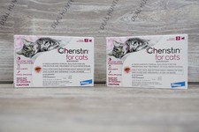 2 x Topical Flea Treatments For Cats 3 Doses 1.8 lbs Fast-Acting 6 Week Control