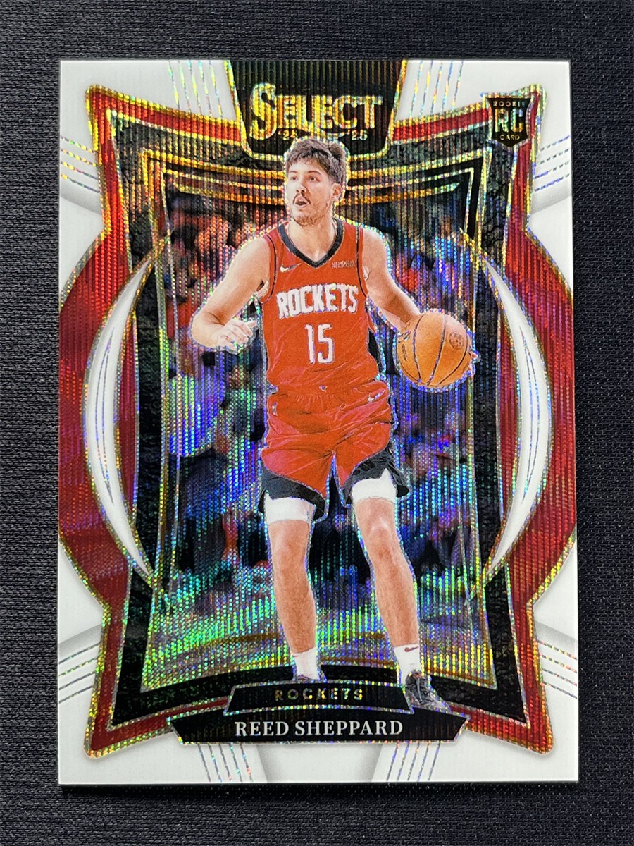 2024-25 Panini Select Reed Sheppard #68 Concourse White Wave Prizm Rookie RC /99