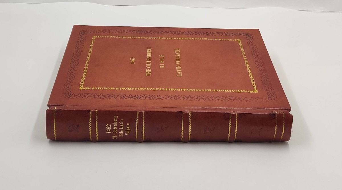 1462 The Gutenberg Bible Latin Vulgate 1710 [PREMIUM LEATHER BOUND