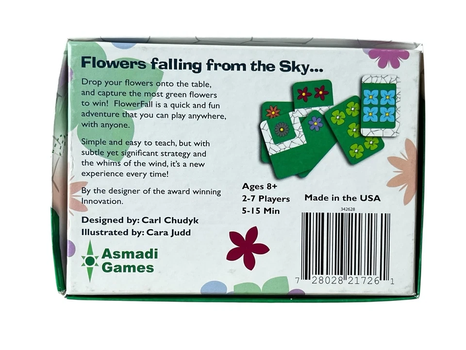 FlowerFall Asmadi Games Board Game 2-7 Players Ages 8+ Card Game - Изображение 2 из 3