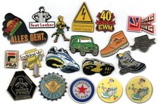  Pin-Lot 19 Schuh-Marken Pins EWM Schuhe Clar...