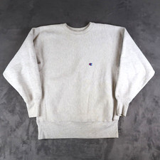 Vintage 80s Champion Reverse Weave Crewneck Gray Logo M Sweatshirt USA