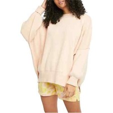 NWT Free People Oversized Sweater Pullover Cable Knit Cozy Cream Beige Small