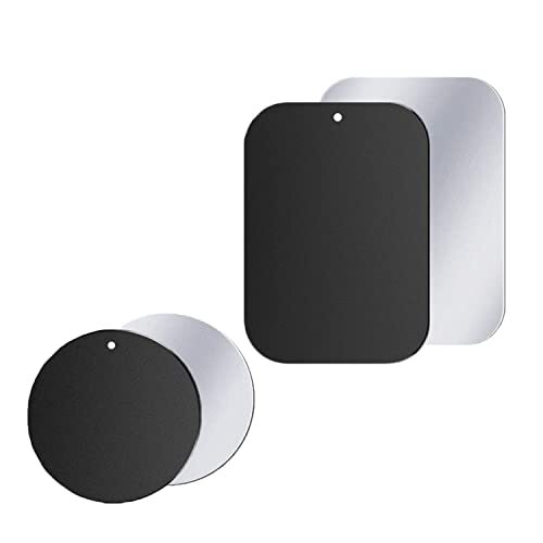 SPHIRES Confezione da 4 piastre metalliche per supporto magnetico per auto 2 x r SPHIRES Confezione da 4 piastre metalliche per supporto magnetico per auto 2 x r
