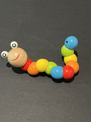Montessori Baby Early Learning Toy ~Colorful Wooden Caterpillar Educational