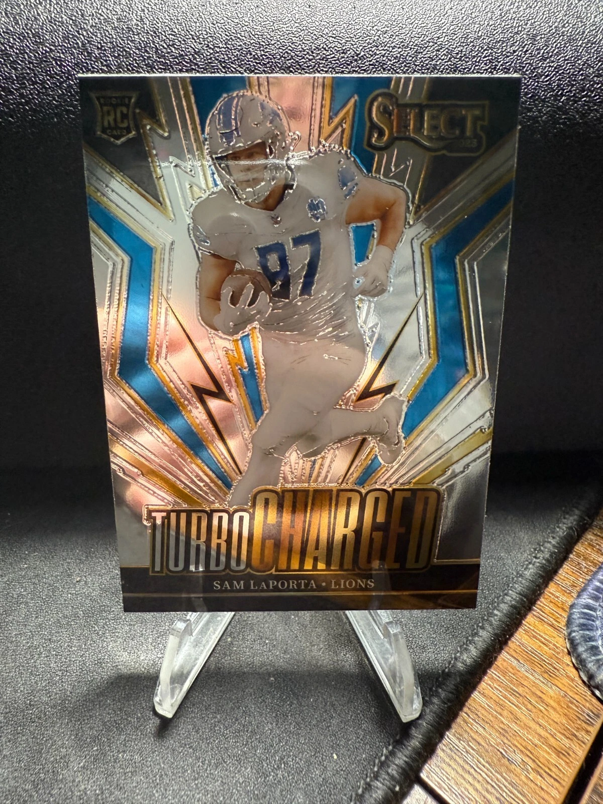 Sam LaPorta Panini Select Turbocharged #TURSLA Gold Prizm