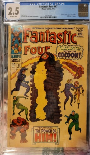 Fantastic Four #67 1967 1st appearance Him (Warlock) CGC 2.5 OW GOTG3
