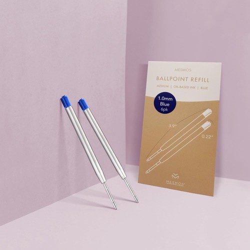 6 Pack 3.9 inch 9.8cm Pen Refills Ballpoint Blue Ink Compatible with Ballpoin... - Picture 9 of 9